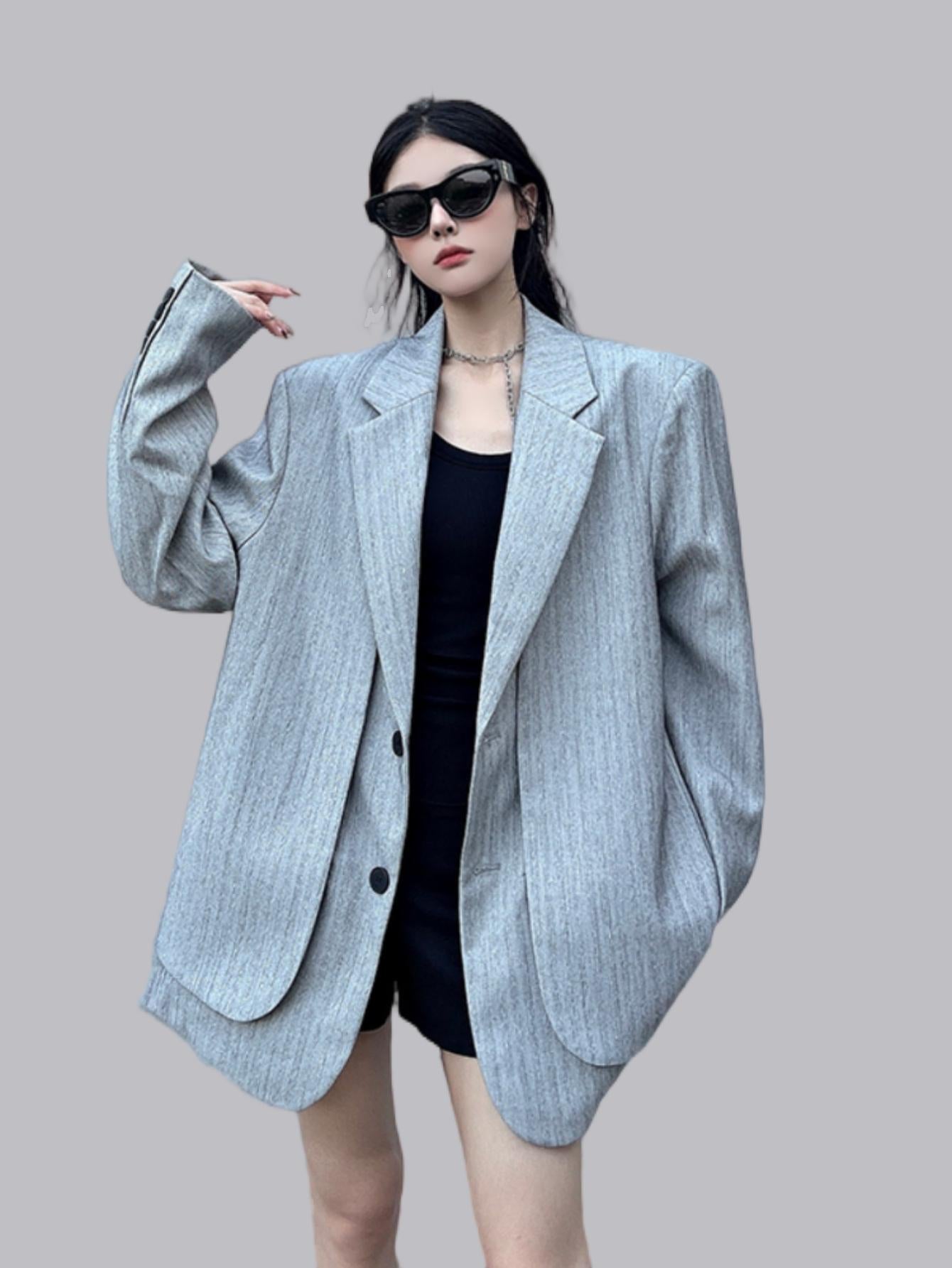 High-End Fake Two-Piece Blazer for Women