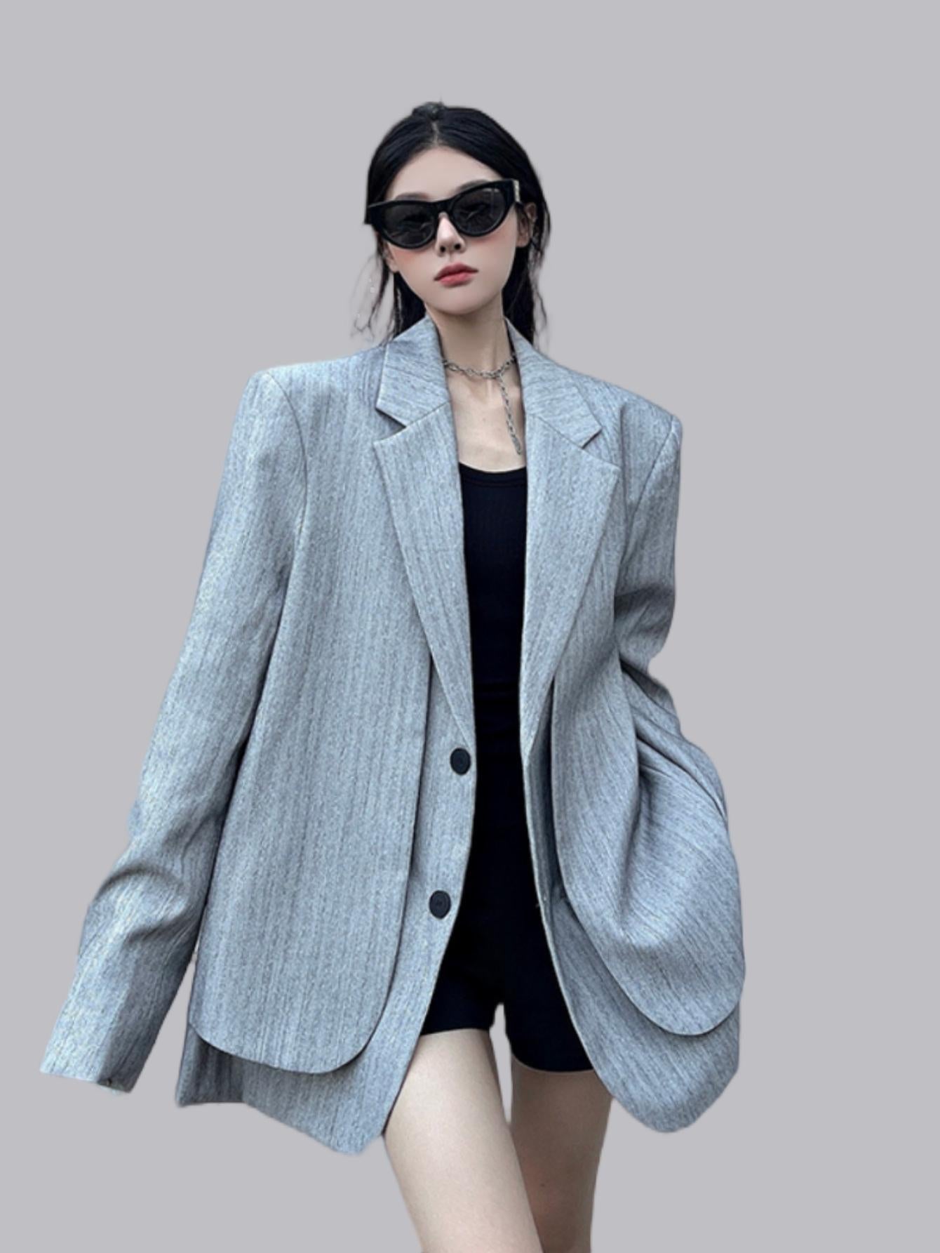 High-End Fake Two-Piece Blazer for Women