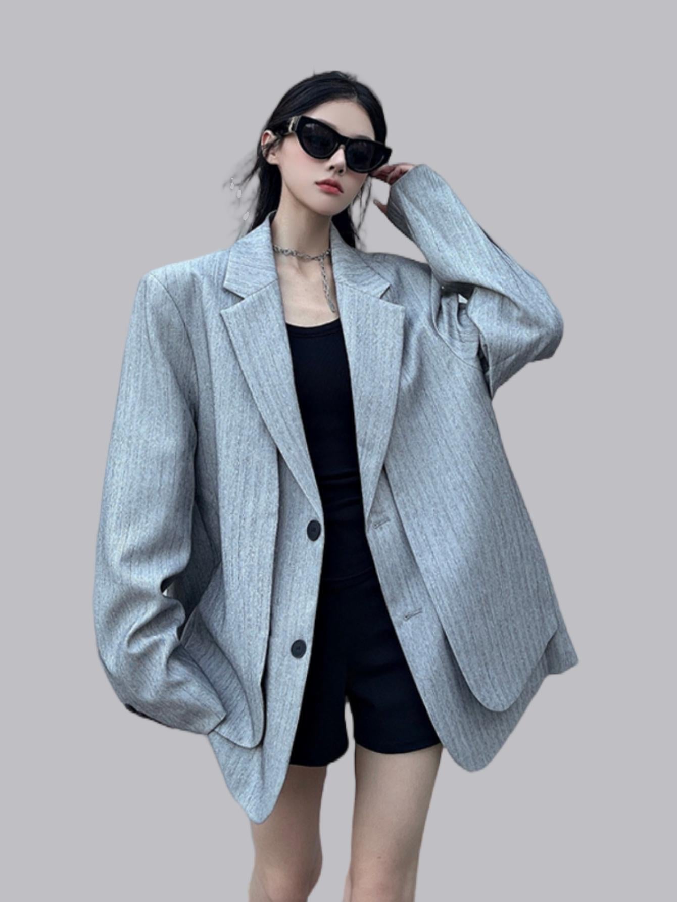 High-End Fake Two-Piece Blazer for Women