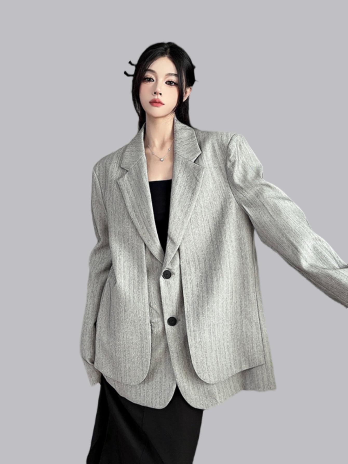 High-End Fake Two-Piece Blazer for Women