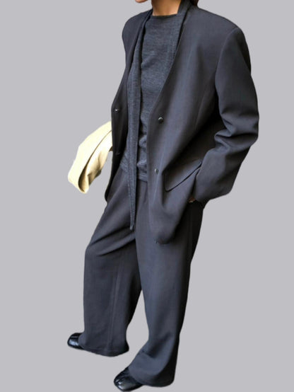 Commuter-quality pleated fashionable niche dress pants