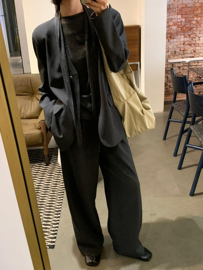 Commuter-quality pleated fashionable niche dress pants