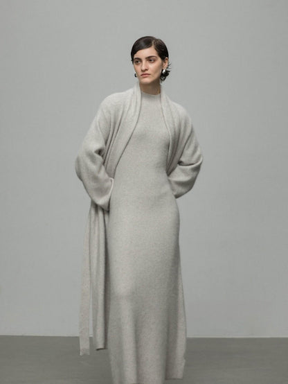 Chic Fox Fur-Blend Coat with Belt for Effortless Style | Eliraya