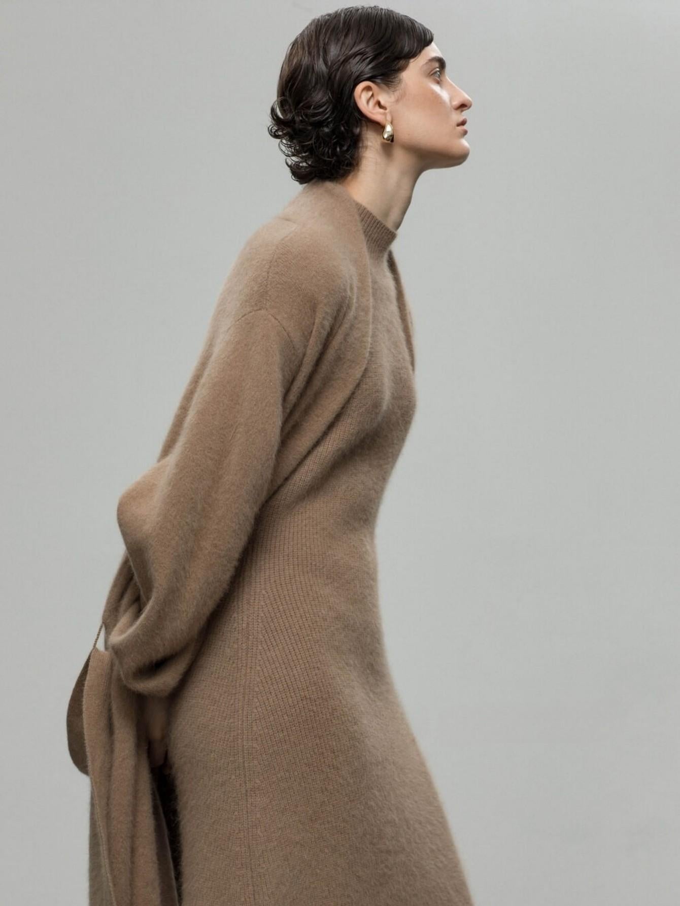 Chic Fox Fur-Blend Coat with Belt for Effortless Style | Eliraya