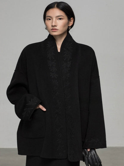 Elegant Wool Coat & Sleeveless Dress Set | Eliraya Perfect Fall