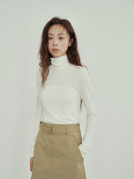 Cozy High Neck Slim-Fit Top