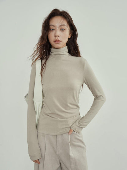 Cozy High Neck Slim-Fit Top