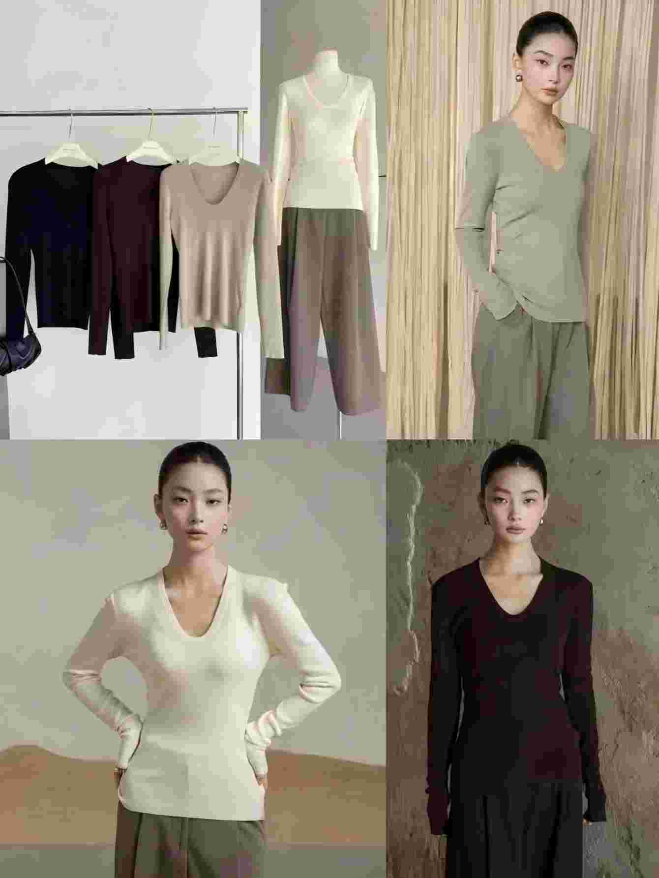 Elegant Deep V-Neck Slim Fit Knit Sweater | Perfect Autumn & Winter Staple - Eliraya