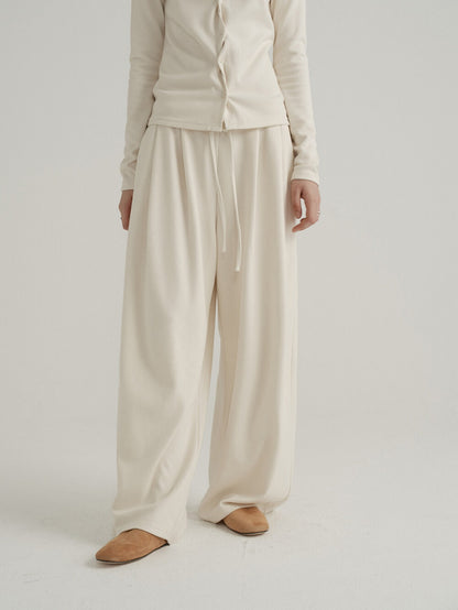 Eliraya knit wide-leg pants for women, featuring a loose fit and soft-touch fabric for a comfortable, stylish winter look.